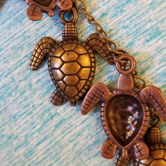 Bead Gallery Jewelry - NWT Turtle Charms Copper Atq Gold Plated 8Pc